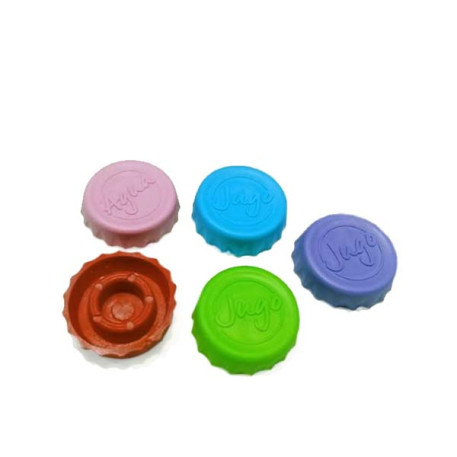 TAPON CLIKER SILICON P/BOTELLA  JUGO/LECHE X6