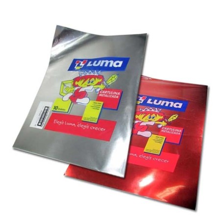 LUMA CARTULINA COLOR METAL X10U