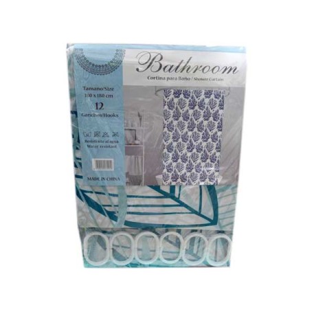 CORTINA JBA0351 D/BAÑO 180X180 E/BOLSA X1