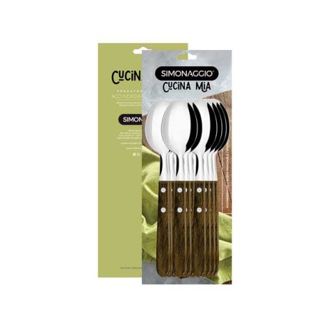 SIMONAGGIO 1501/12 CUCHARAS X12 MGO. MADERA