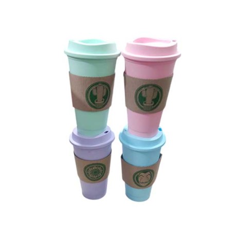 VASO 7582 STAR C/FAJA Y TAPA FULL PASTEL X1 CLIKER