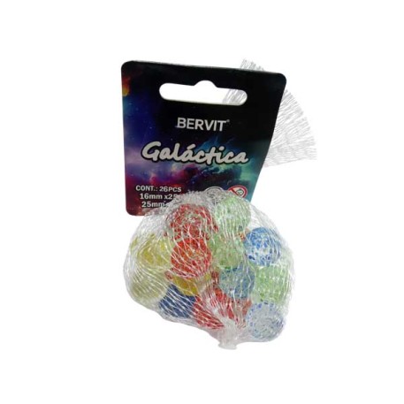 GALACTICA 25BOLITAS VIDRIO 16MM +1BOLON 25MM