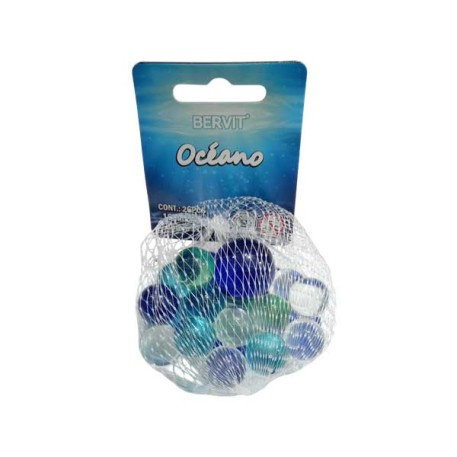 OCEANO 25BOLITAS VIDRIO 16MM +1 BOLON 25MM