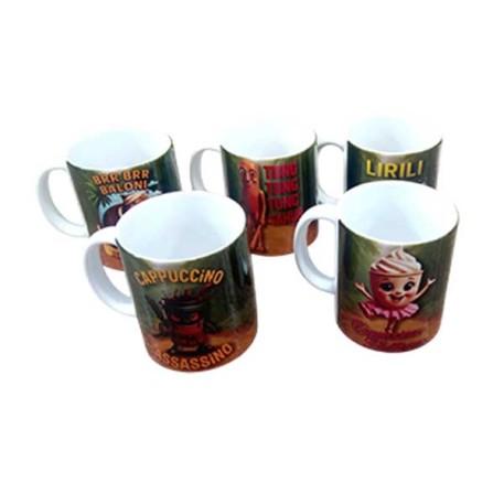 TAZA CERAMICA ESTAMPADA 330CC X1