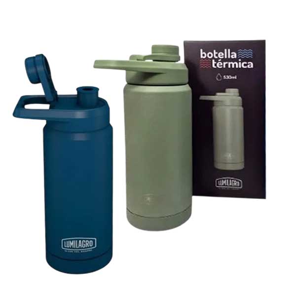 LUMILAGRO ETC180029 BOTELLA TER AC INOX 530ML C/BOTON X1 LUMILAGRO ETC180029 BOTELLA TER AC INOX 530ML C/BOTON X1