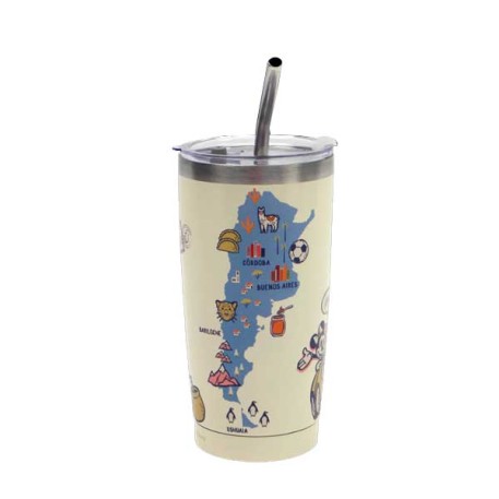 CLANDY DMK7195 VASO TER 600ML MICKEY AC INOX TAPA C/SORBETE X1