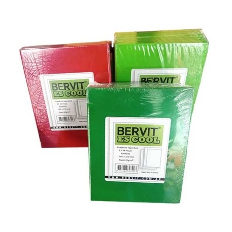 BERVIT CUADERNO T/D X21HOJAS RAYA. X10