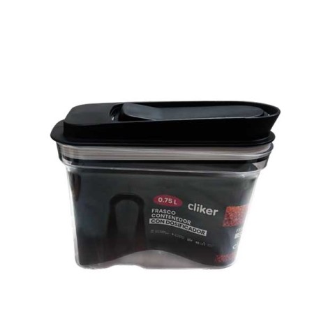 CLIKER 8632 FRASCO CONT HERM NGRO 0,75L. X1