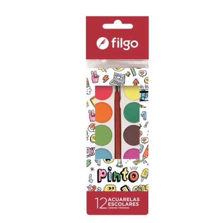 FILGO ACUARELA X12 COLORES X6U