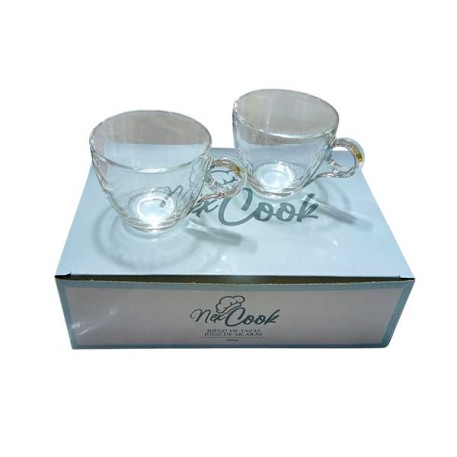 K&K CA6659 TAZA VIDRIO 190ML PACK X6 X1