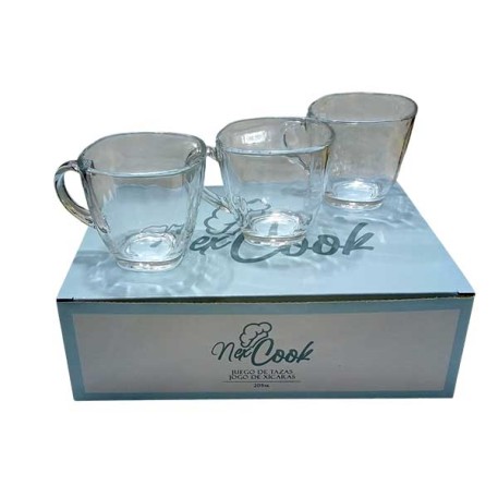 K&K CA6655 TAZA VIDRIO 205ML PACK X6 X1