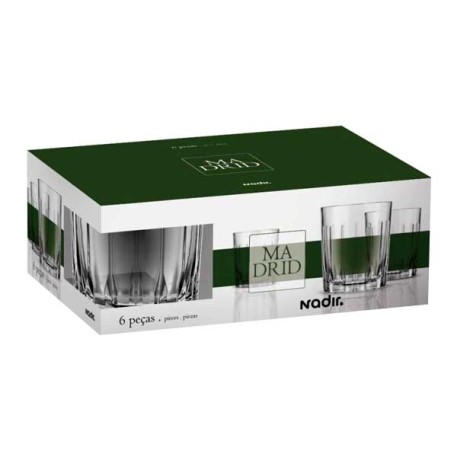 NADIR 2N53006 JGO VASOS WHISKY MADRID X6 350ML E/CAJA X1